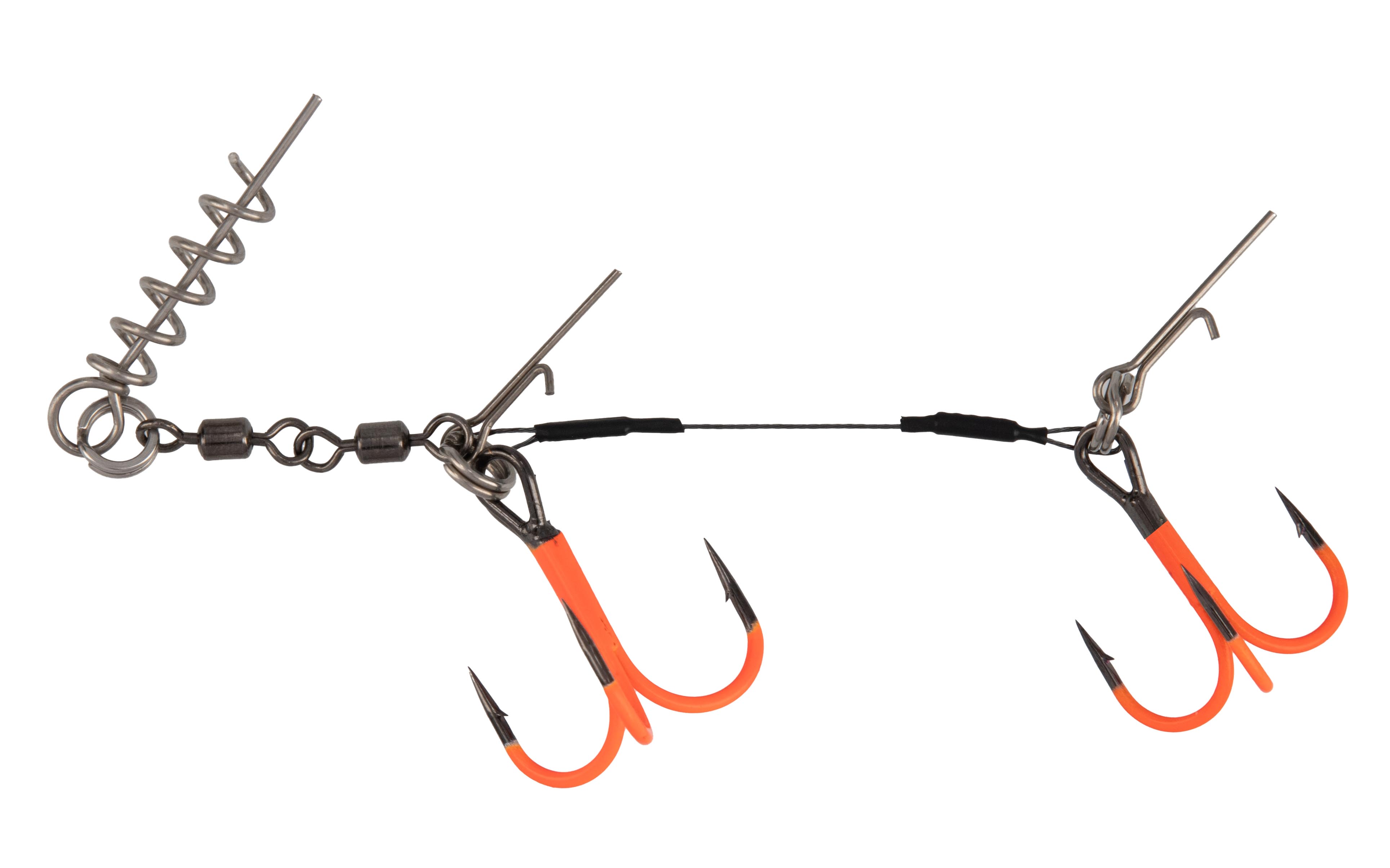 PŘÍDAVNÝ TROJHÁČEK - TITANOVÝ JAWS DOUBLE EVO TITANIUM XL UV - 30 kg - trojháčky 2/0 , 1/0 - 1 ks