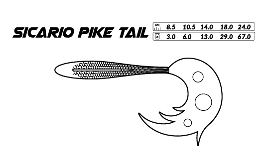 NÁSTRAHA - SICARIO PIKE TAIL 10.5cm/Roach - 4 ks