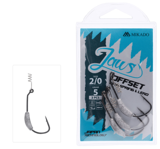 HÁČEK - JAWS OFFSET HLAVIČKY SE ZÁTĚŽÍ 10G VEL. 4/0 - 3 ks
