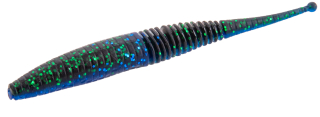 NÁSTRAHA - M-Craft WIGGLY WORM 100mm / BLUE BLACK - 5 ks