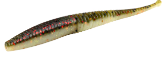 NÁSTRAHA - M-Craft WIGGLY WORM 100mm / PUMPKIN PEARL - 5 ks